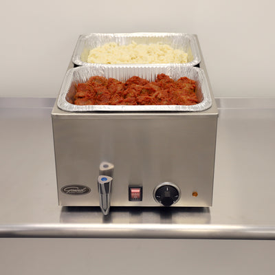 Food Warmer: GFW-100D <span>Electric Food Warmer with Drain, Stainless Steel</span>