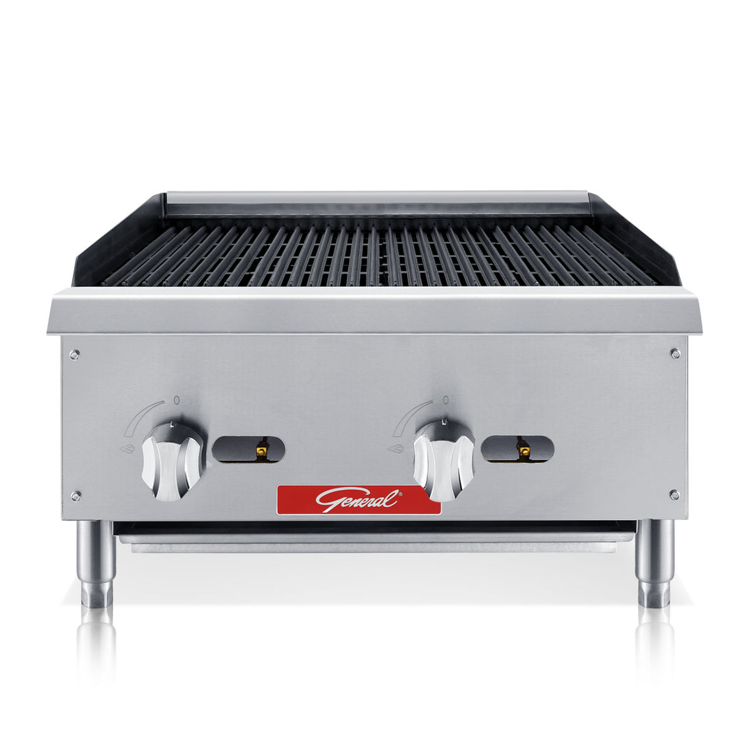 General Foodservice Lava Rock Charbroiler, Burners, 70,000 BTU's