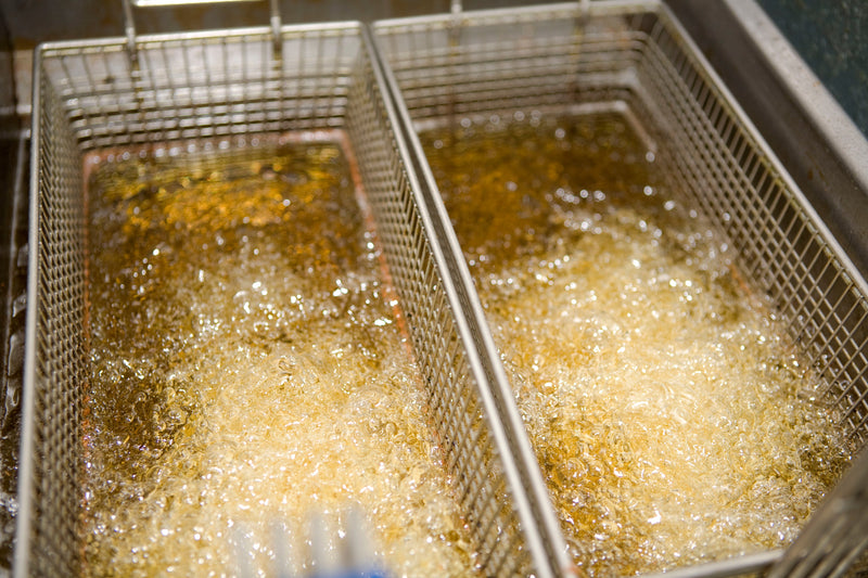 commercial fryer with oil