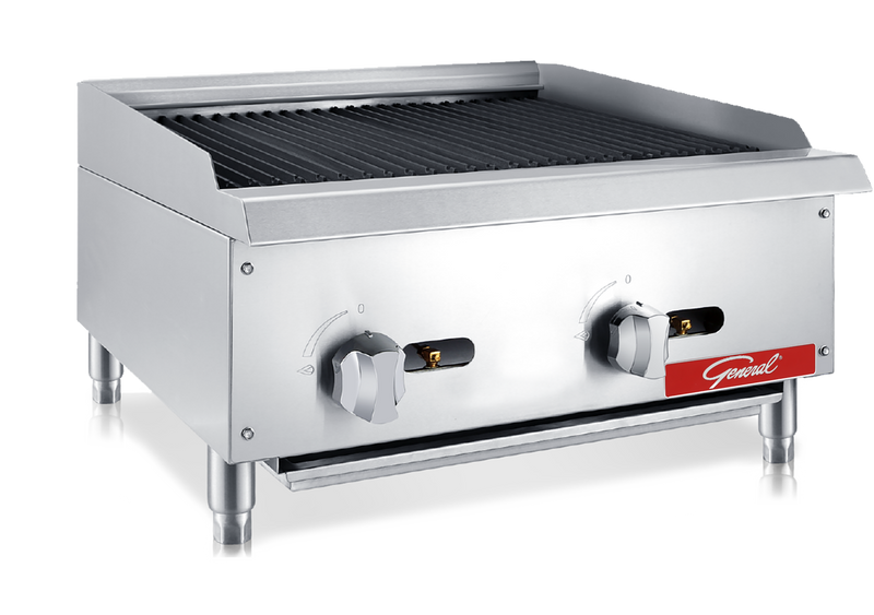 Commercial Gas Charbroilers Grill with 24 Radiant - General Food Service