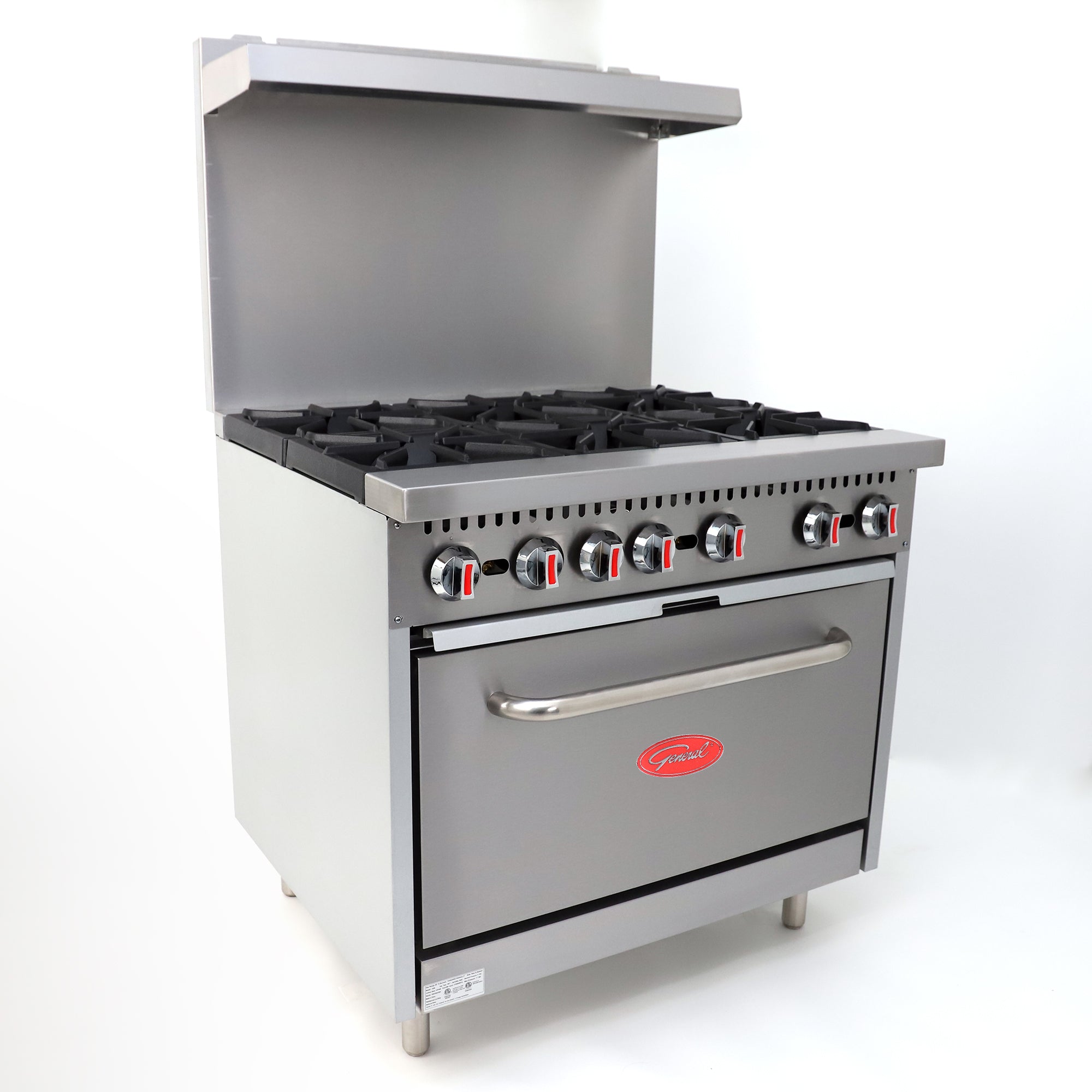 Six Burner Hot plate for Cooking - 36 Inches GCHP-36-6 - General Food  Service